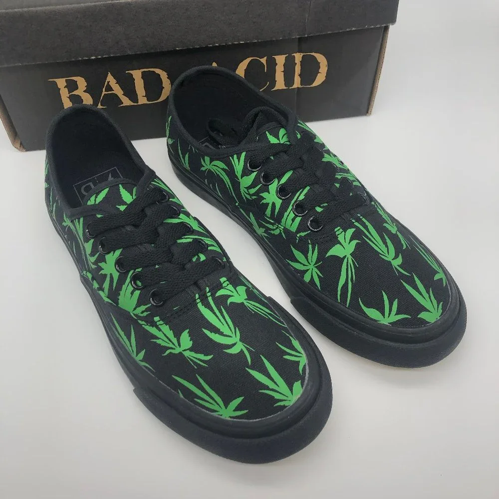 New UNIF x Bad Acid Leaf Sneakers - Size 7.5 - Picture 1 of 6